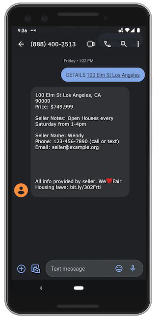 Call Forwarding & Info By Text | FREE w/ MLS Listing